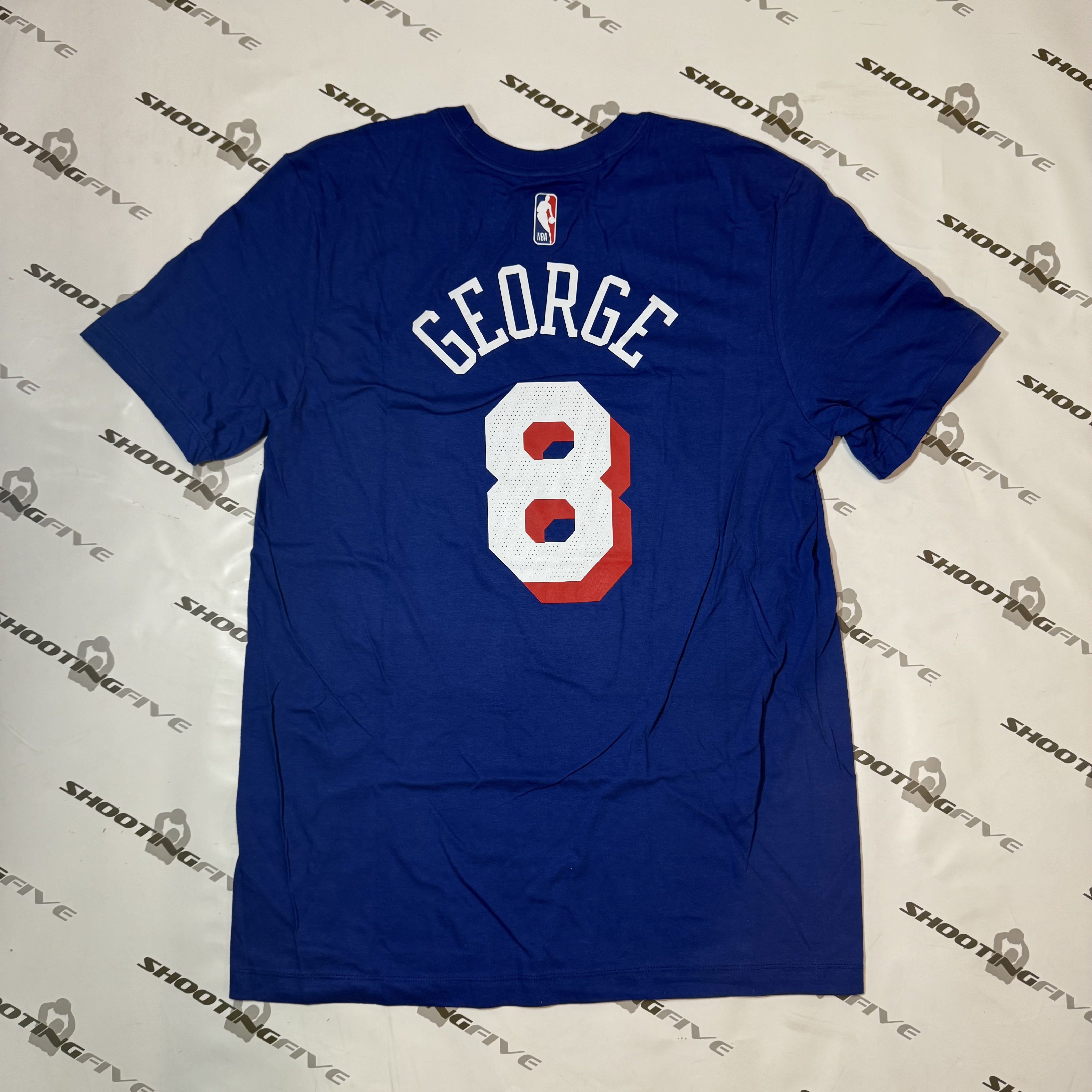 GEORGE NIKE 76ERS ICON NUMBER TEE